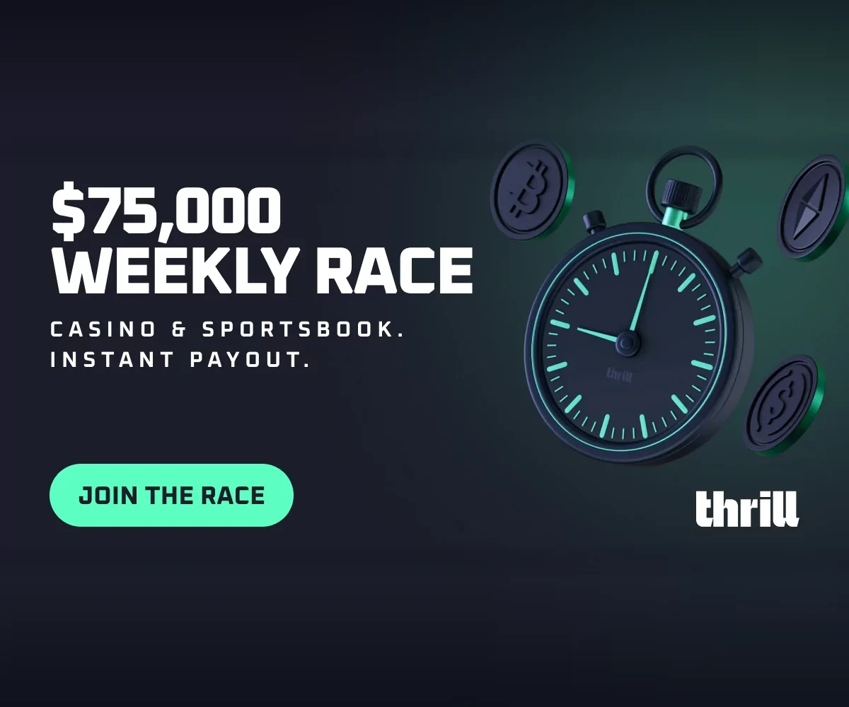 Thrill.com $75,000 Weekly Race promotional banner
